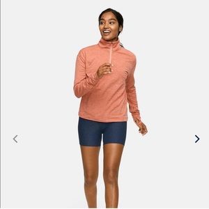 Outdoor Voices Half Zip Fleece in Clay